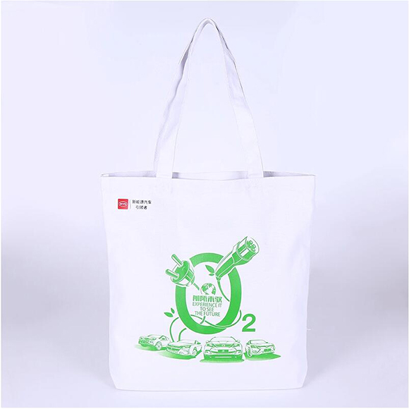 100% 8oz Natural Cotton Canvas Drawstring Bag with Printing Flower
